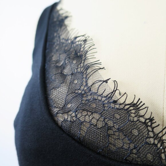 Altuzarra for Target Black Ponte Dress with Eyelash Lace Trim NWT 6 - Picture 7 of 14